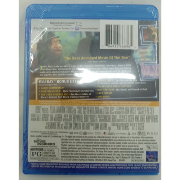 Soul 2020 Blu-ray DVD Digital Copy Disney Pixar Movie NEW Sealed - Picture 4 of 6